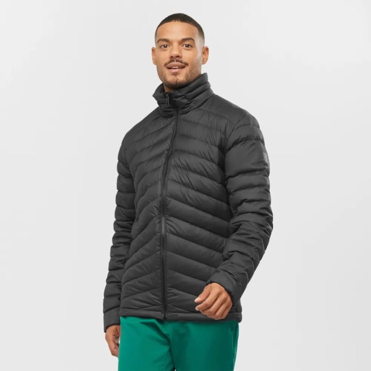 Pánské Zateplené Bundy Salomon Essential Xwarm Down Černé | CZ 51XVSJU